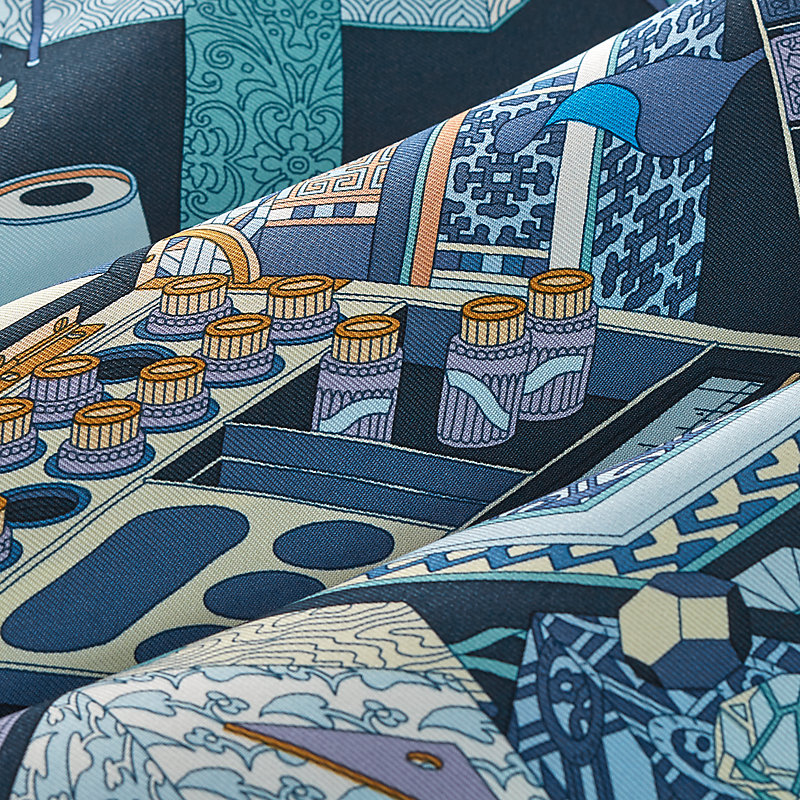 Les Tresors d'un Artiste scarf 45 - Blue | Hermès USA